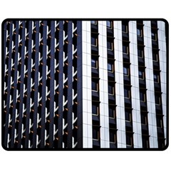 Architecture Building Pattern Double Sided Fleece Blanket (medium)  by Amaryn4rt