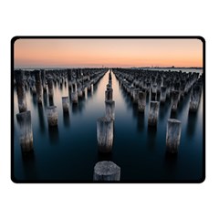 Logs Nature Pattern Pillars Shadow Double Sided Fleece Blanket (small)  by Amaryn4rt