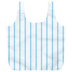 Blue Lines Full Print Recycle Bags (l)  by Valentinaart