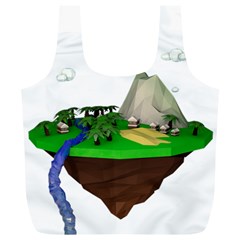 Low Poly 3d Render Polygon Full Print Recycle Bags (l)  by Amaryn4rt