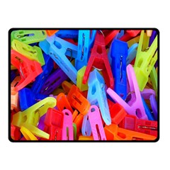 Clothespins Colorful Laundry Jam Pattern Fleece Blanket (small) by Nexatart