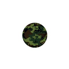 Camouflage Green Brown Black 1  Mini Buttons by Nexatart