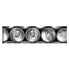 Black And White Doses Cans Fuzzy Drinks Satin Scarf (oblong) by Nexatart