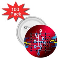 Board Circuits Trace Control Center 1 75  Buttons (100 Pack)  by Nexatart