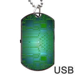 Board Conductors Circuits Dog Tag Usb Flash (two Sides) by Nexatart