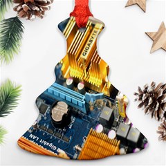 Technology Computer Chips Gigabyte Christmas Tree Ornament (two Sides) by Nexatart