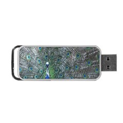 Peacock Four Spot Feather Bird Portable Usb Flash (one Side) by Nexatart