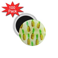 Pineapple Wallpaper Vintage 1 75  Magnets (100 Pack)  by Nexatart