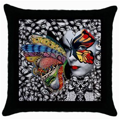 Butterfly Throw Pillow Case by DryInk