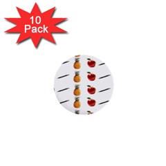 Ppap Pen Pineapple Apple Pen 1  Mini Buttons (10 Pack)  by Nexatart