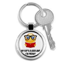 Geek Kid Key Chains (round)  by athenastemple
