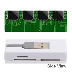Green Circuit Board Pattern Memory Card Reader (stick)  by Nexatart