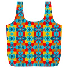 Pop Art Abstract Design Pattern Full Print Recycle Bags (l)  by Nexatart