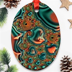 Painted Fractal Ornament (oval) by Fractalworld