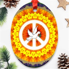 Peace Art Artwork Love Dove Ornament (oval) by Nexatart