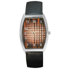 Abstract Texture Background Pattern Barrel Style Metal Watch by Nexatart