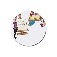 Mom Rubber Coaster (round)  by athenastemple