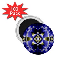 Fractal Fantasy Blue Beauty 1 75  Magnets (100 Pack)  by Nexatart