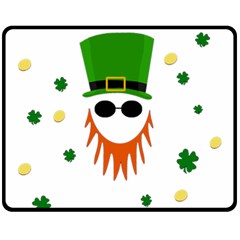 St  Patrick s Day Fleece Blanket (medium)  by Valentinaart