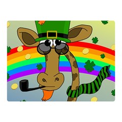 Irish Giraffe Double Sided Flano Blanket (mini)  by Valentinaart