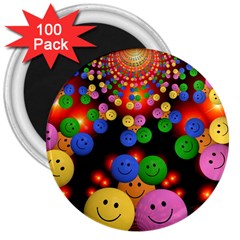 Smiley Laugh Funny Cheerful 3  Magnets (100 Pack) by Nexatart