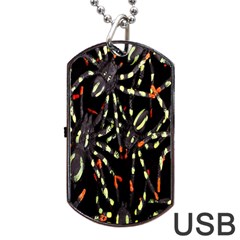 Spiders Colorful Dog Tag Usb Flash (two Sides) by Nexatart