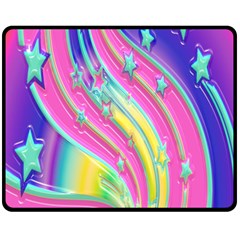 Star Christmas Pattern Texture Fleece Blanket (medium)  by Nexatart