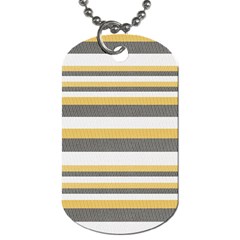 Textile Design Knit Tan White Dog Tag (two Sides) by Nexatart