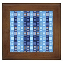Textile Structure Texture Grid Framed Tiles by Nexatart