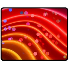 Bokeh Lines Wave Points Swing Fleece Blanket (medium)  by Amaryn4rt
