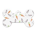 Rabbit Carrot Pattern Weft Step Dog Tag Bone (Two Sides) Front