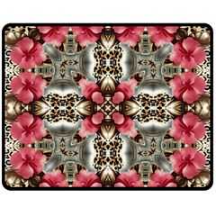 Flowers Fabric Fleece Blanket (medium)  by Amaryn4rt