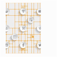 Icon Media Social Network Large Garden Flag (two Sides) by Amaryn4rt