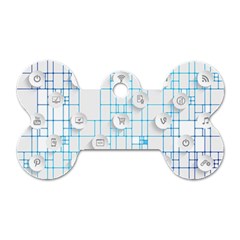 Icon Media Social Network Dog Tag Bone (two Sides) by Amaryn4rt