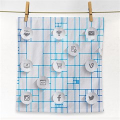 Icon Media Social Network Face Towel by Amaryn4rt