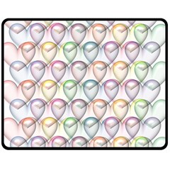 Valentine Hearts 3d Valentine S Day Fleece Blanket (medium)  by Amaryn4rt