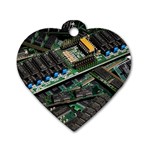 Computer Ram Tech Dog Tag Heart (Two Sides) Back