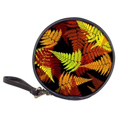 3d Red Abstract Fern Leaf Pattern Classic 20-cd Wallets by Amaryn4rt