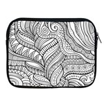 Zentangle Art Patterns Apple iPad 2/3/4 Zipper Cases Front