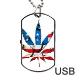 Marijuana Dog Tag USB Flash (Two Sides) Back