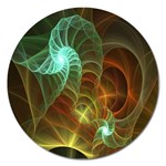 Art Shell Spirals Texture Magnet 5  (Round) Front