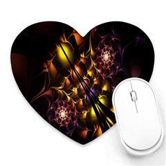 Art Design Image Oily Spirals Texture Heart Mousepads by Simbadda