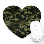 Camo Pattern Heart Mousepads Front