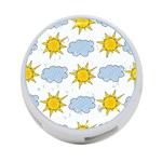 Sunshine Tech White 4-Port USB Hub (Two Sides)  Front