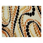 Polka Dot Texture Fabric 70s Orange Swirl Cloth Pattern Double Sided Flano Blanket (Large)  80 x60  Blanket Front