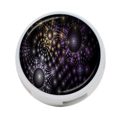 Fractal Patterns Dark Circles 4-port Usb Hub (two Sides)  by Simbadda