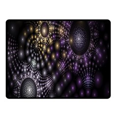 Fractal Patterns Dark Circles Fleece Blanket (small) by Simbadda