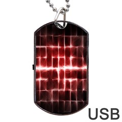 Electric Lines Pattern Dog Tag Usb Flash (two Sides) by Simbadda