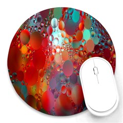 Texture Spots Circles Round Mousepads by Simbadda