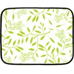Leaves Pattern Seamless Double Sided Fleece Blanket (Mini)  35 x27  Blanket Back